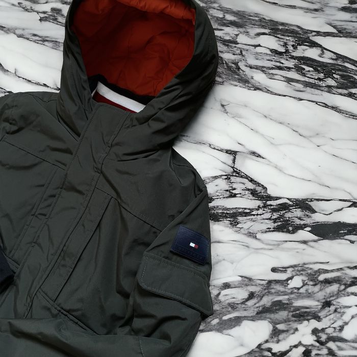 -55%$ S 44 46 M 48 Tommy Hilfiger куртка бомер парка пуховик зеленый