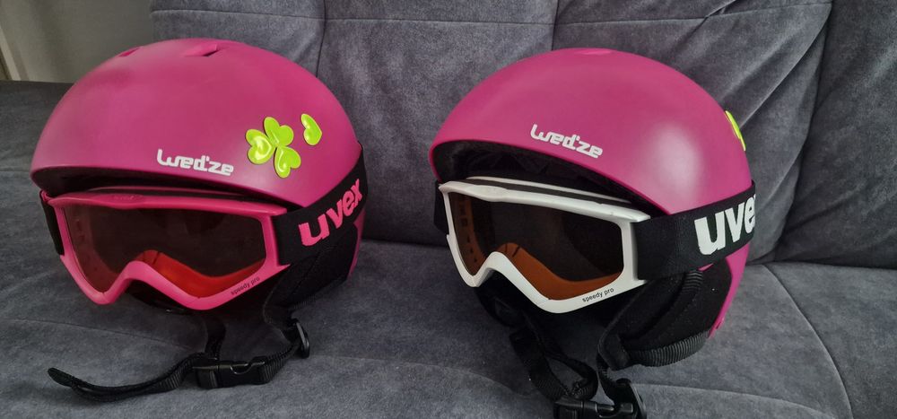 Kask narciarski Wedze H100 roz. 53-56cm gogle Uvex  speedy pro