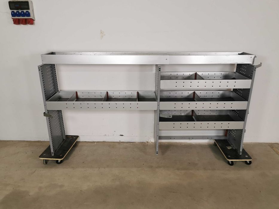 Regały szafki półki do busa zabudowa serwisowa warsztatowa ZESTAW BOTT