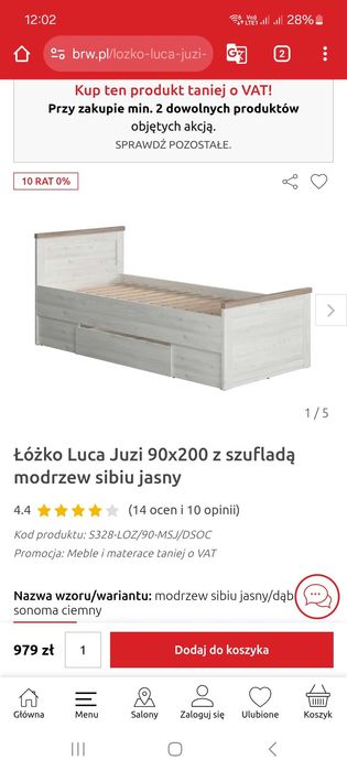 Łóżko dziecięce 90x200