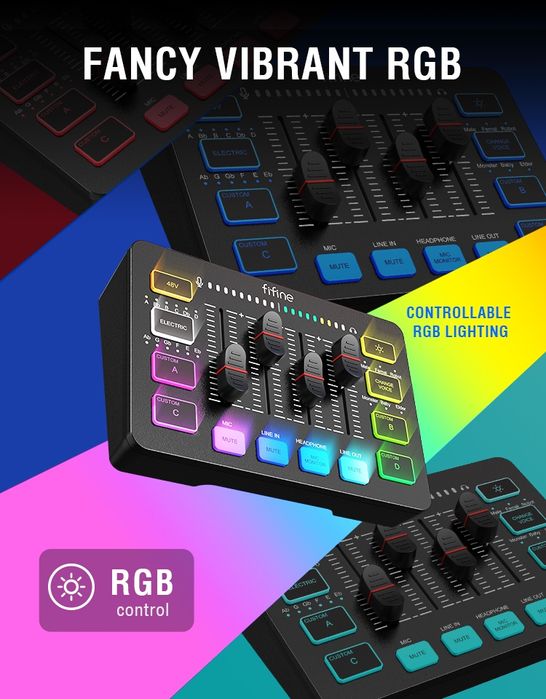 Fifine Ampligame SC3 Аудиомикшер XLR / Звуковая Карта: 1 700 грн ...
