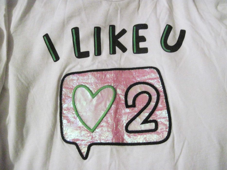 Футболка белая I like U детская