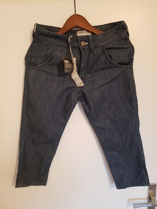 Lee damskie jeansy robaczki capri  24 roz.36 S