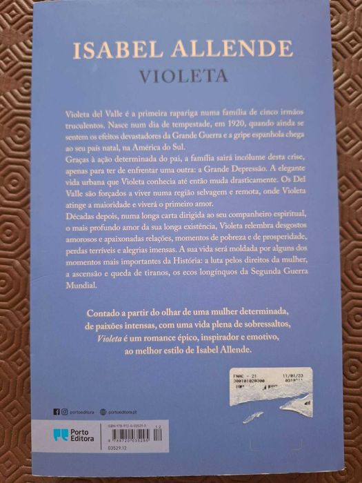 Violeta, de Isabel Allende