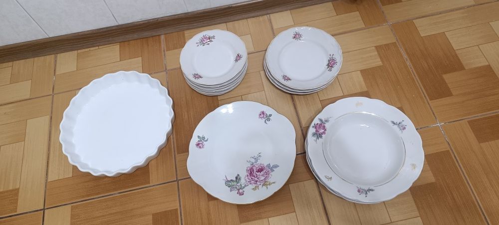 Посуд набір тарілки порцелянові деко сервіз