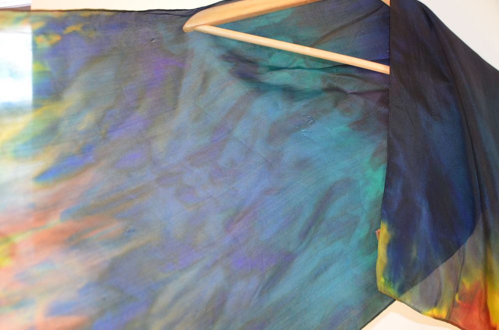 chusta.szal 100% silk jedwab ręcznie malowana