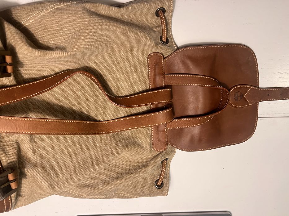 Mochila pele e lona Timberland