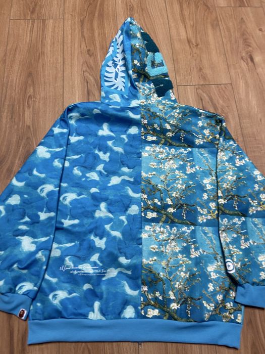 ‼️Без предоплати‼️BAPE Бейп Bape van gogh zip ван гог вангог зіп зип, преміальна якість худі бейп
