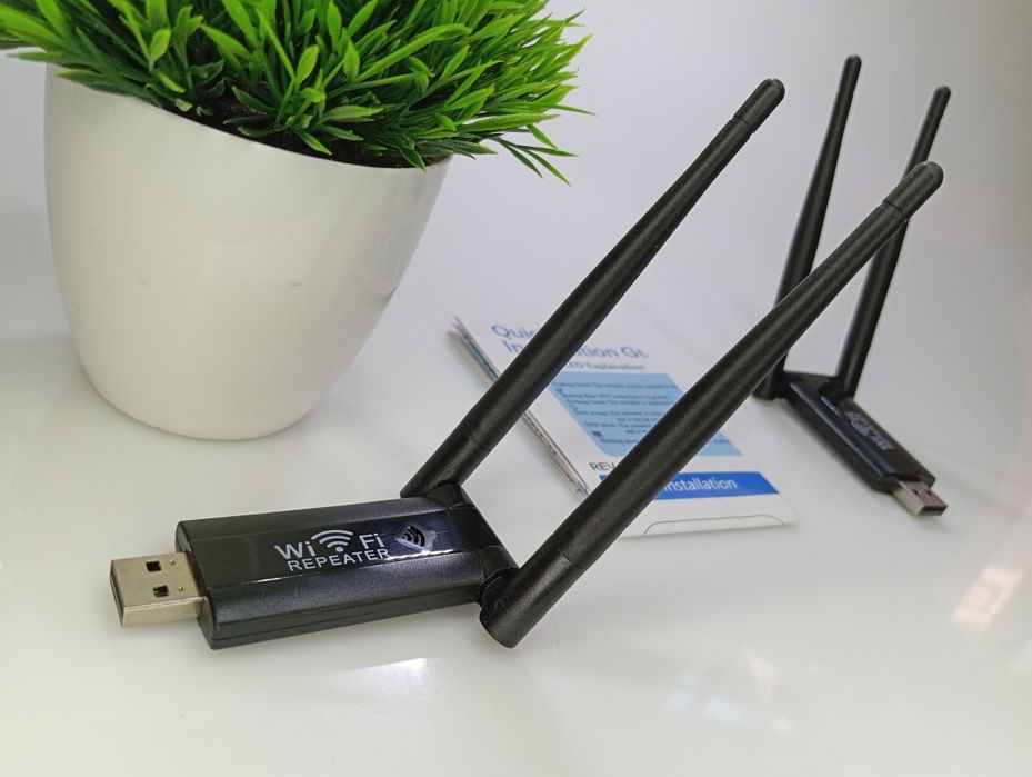 ‼️Репітер Ретранслятор Вайфай підсилювач USB 300Mbps 2,4GHz антени‼️