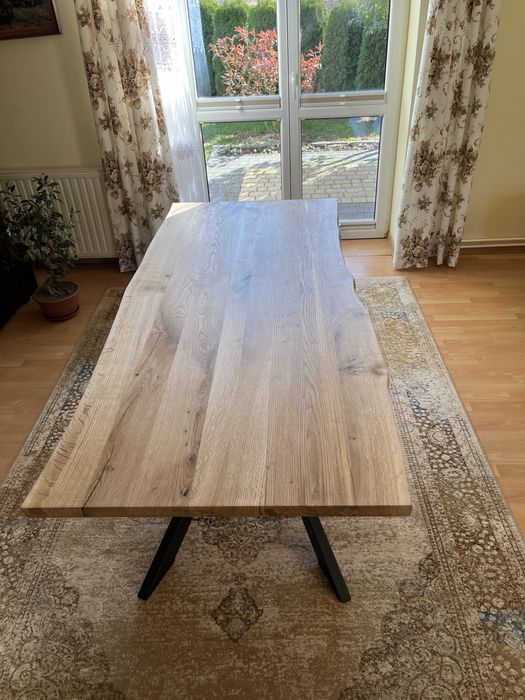 Stół Dębowy Rustykalny (żywa krawędź)