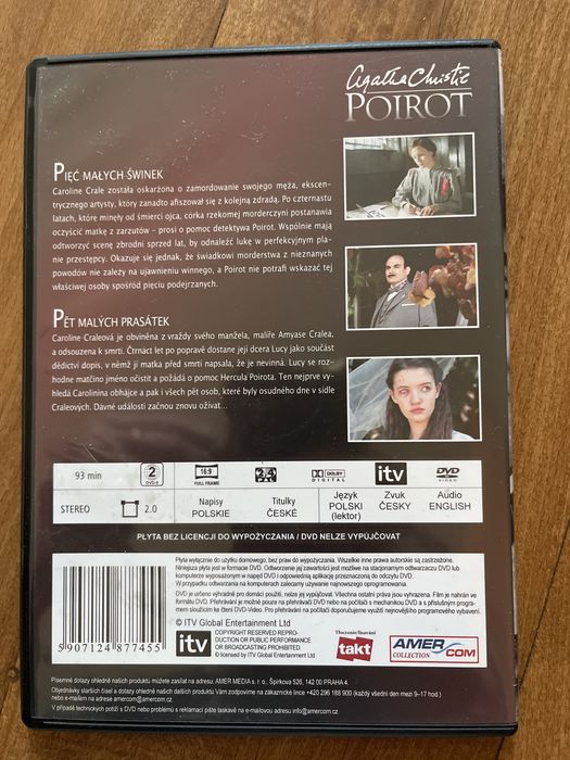Poirot - pięć małych świnek dvd