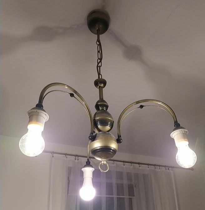 Stylowy żyrandol + dwa klosze GRATIS