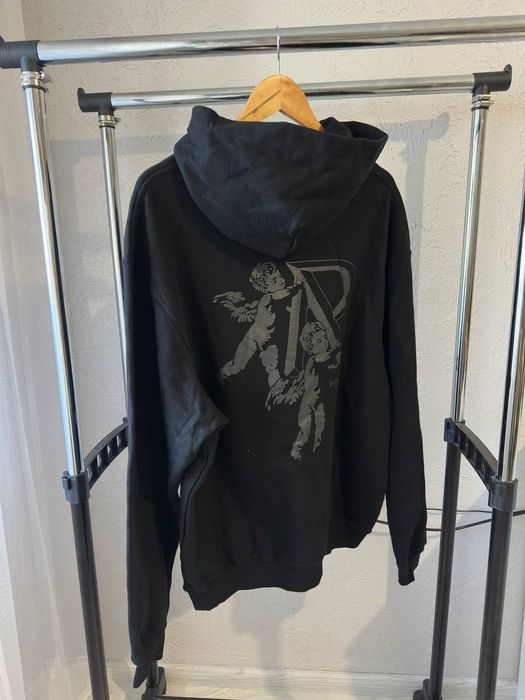 Худі Represent чорне з мінімалістичним принтом