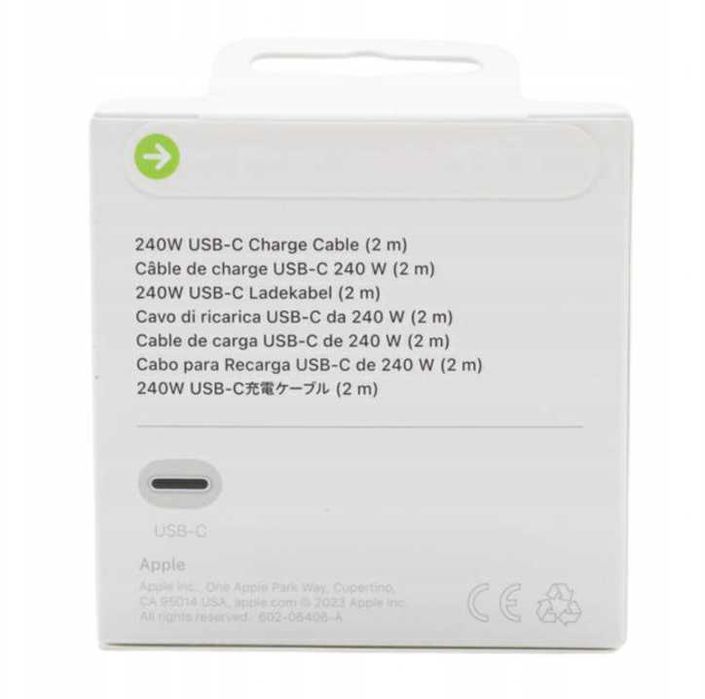 Apple USBC Kabel 2m Oryginalny 240W OPLATANY