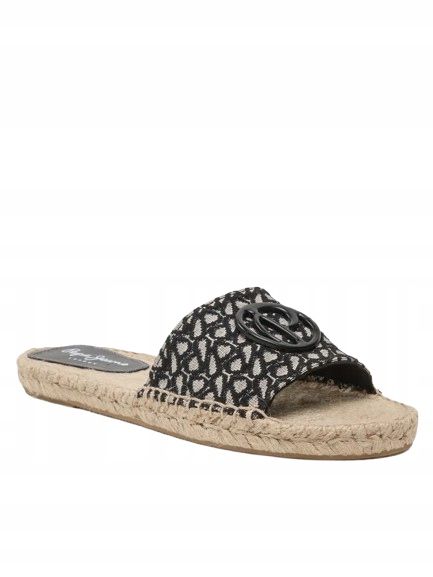 Pepe jeans klapki espadryle damskie czarne wsuwane 41 awe