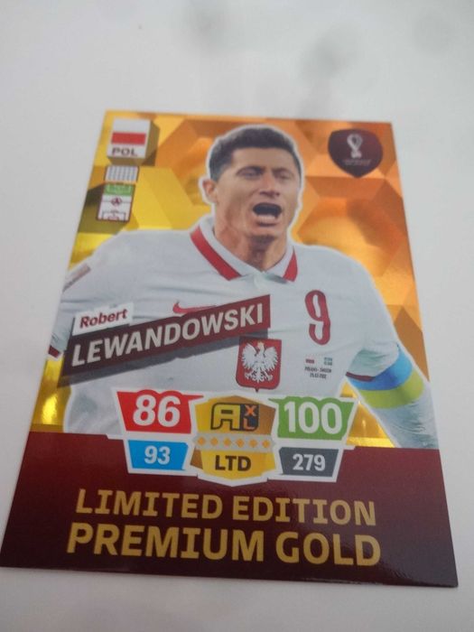 Panini Qatar 2022 Lewandowski Gold Limited Edition Stan Kolekcjioner