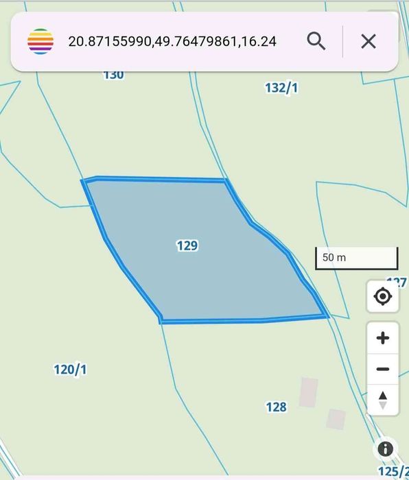 Działka z lasem 0.81ha