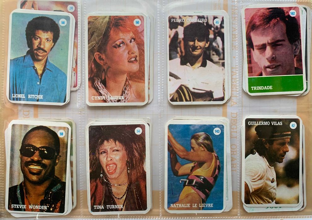 Calendários de 1986 - Celebridades (preço unitário)
