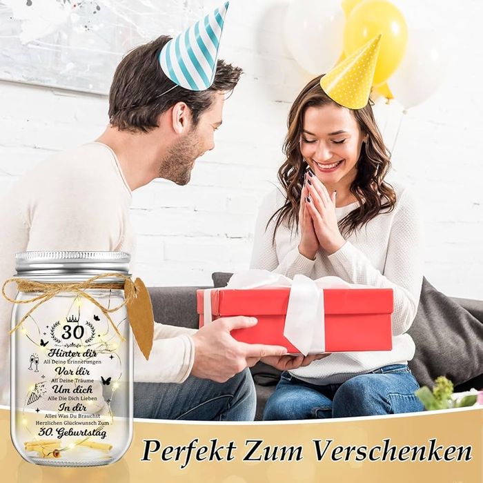 Світлодіодна пляшка з написом, подарунок на 30-річчя