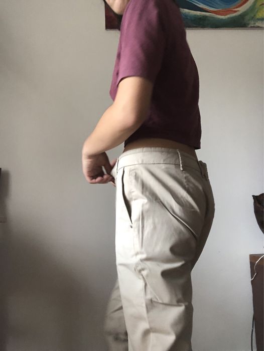 Calças creme da Zara