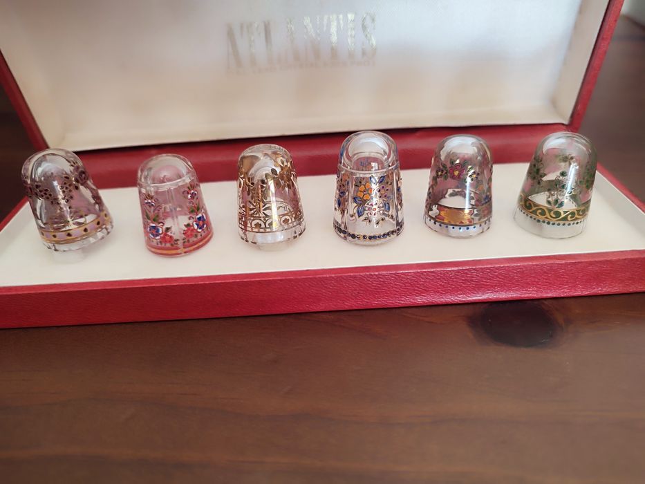 Conjunto 6 Dedais Coleção Cristal Atlantis - Originais / Pintados à Mão