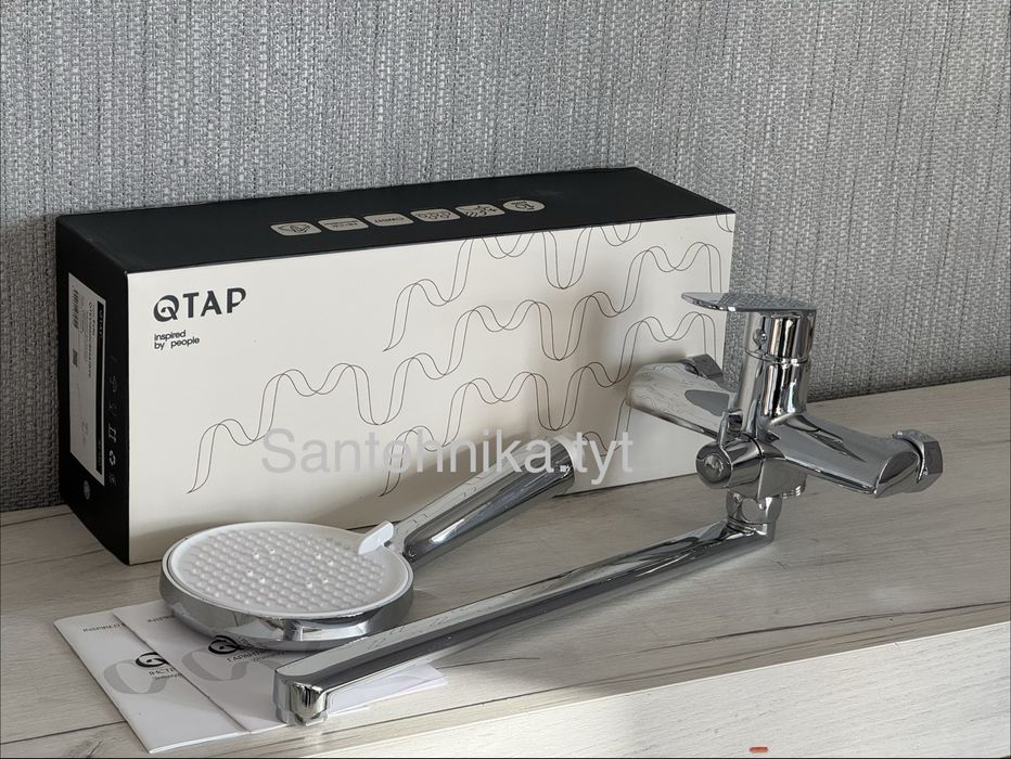 Смеситель кран для ванны Qtap Evia  латунь