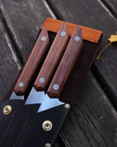 подарунковий набір ножів для шефа набір тріо в чохлі  ніж кухонний