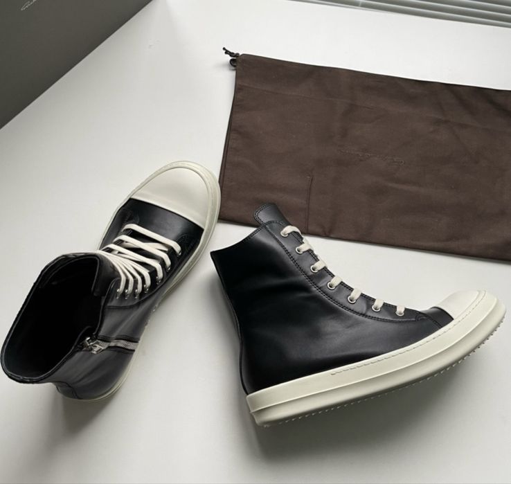 Нові Кеди Rick Owens Ramones High-Top Leather/39-44/Преміум якість!