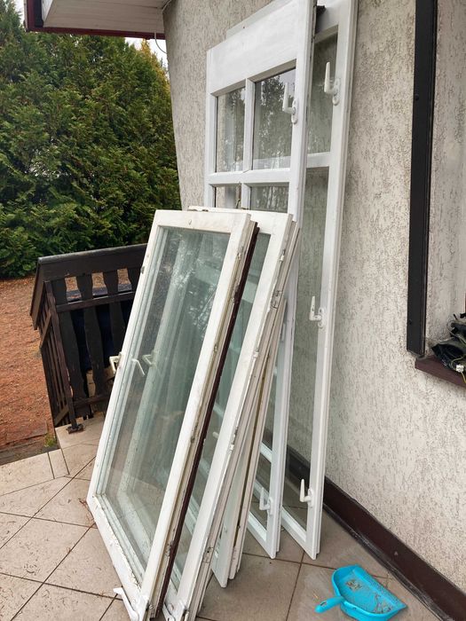 Okna drewniane z demontażu