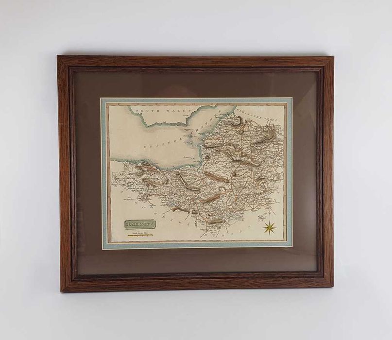 Mapa z XVIII wieku - miedzioryt - rzadkość - piękny stan