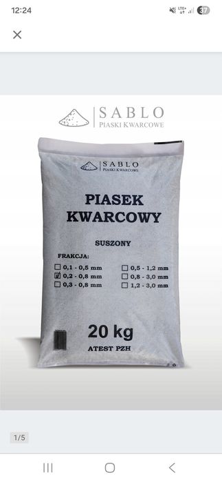 Sprzedam piasek kwarcowy