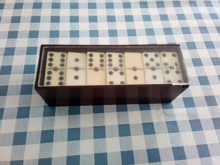 Dominós de peças de marfim, VINTAGE!