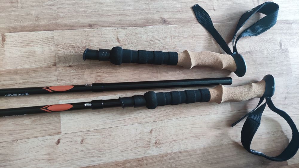 Kijki trekkingowe nowe nieużywane niekompletne Evi sport