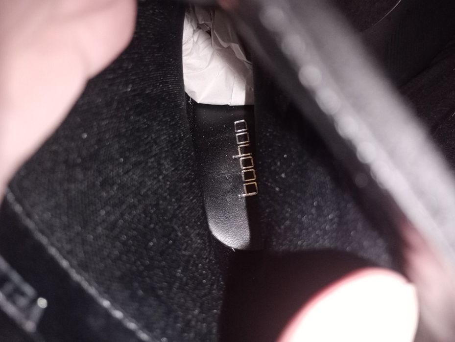 Nowe szpilki czarne Boohoo 6 39 wiązane