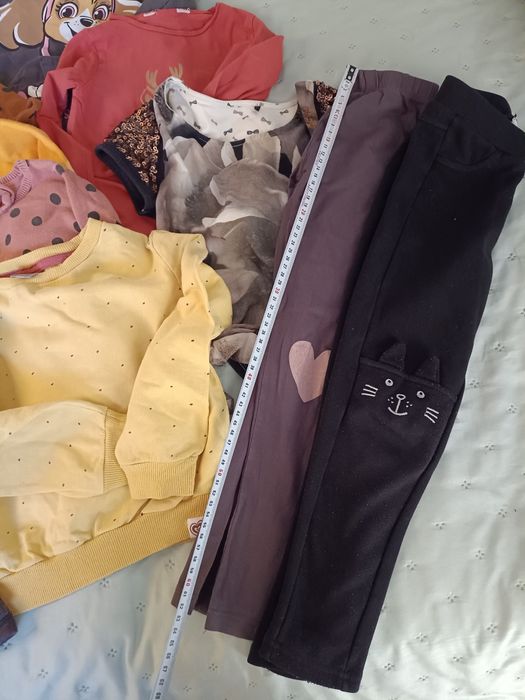 Zestaw paka ciepłych ubrań dla dziewczynki 5 lat 110 cm wiosna