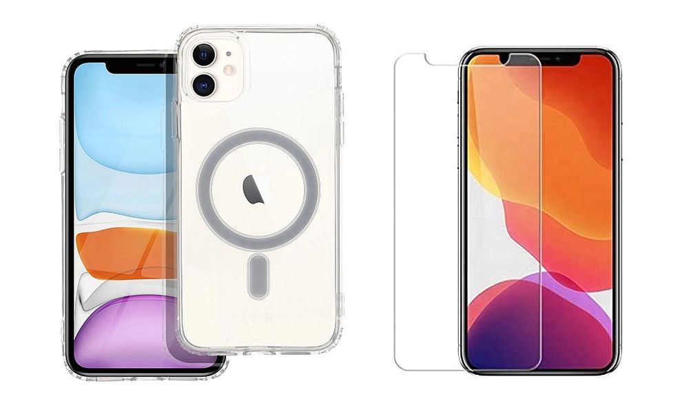 Etui Clear MagSafe Cover + Szkło Hartowane do iPhone 11