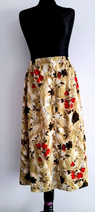 SUPER OKAZJA dluga spódnica vintage  jedwab silk  38 m