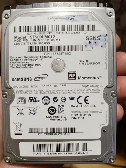 HDD 2.5 жесткий диск Samsung 500 gb