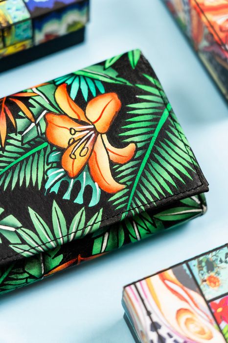 pojemny, skórzany portfel damski na zatrzask - rovicky