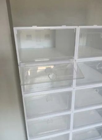 Pudełka białe 20 sztuk modułowe przechowywanie regałowe