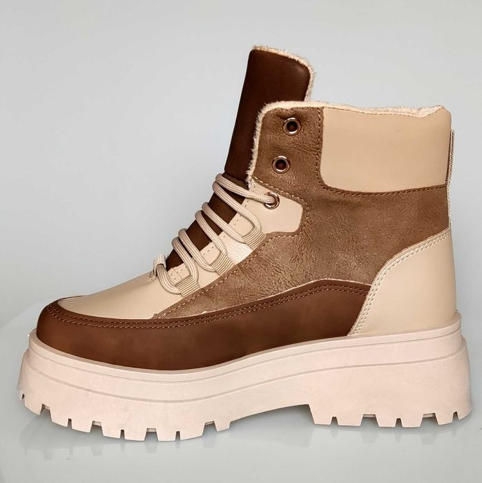 ŚNIEGOWCE TRAPERY Botki sportowe BEŻOWE brązowe 36 - 41