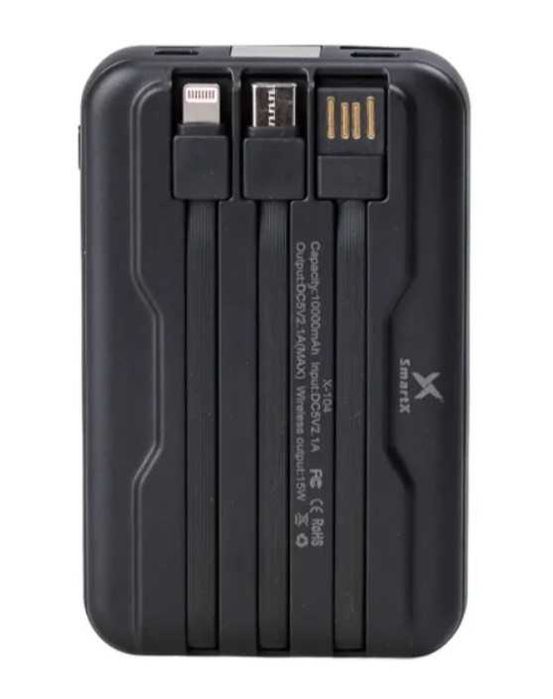 Повербанк 10000 mAh з бездротовою зарядкою 3 шнури в комплекті