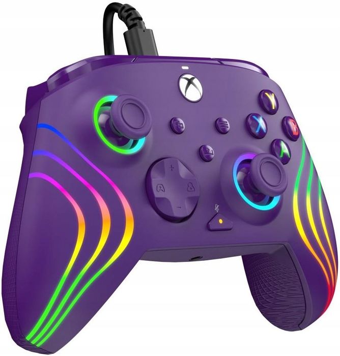 pdp pad przewodowy afterglow wave - fioletowy pc xs xbox series