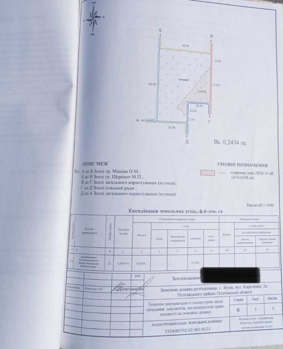 Продам хорошу рівну земельну ділянку 0,24 га в с.Жуки,вул.Короленка 2а