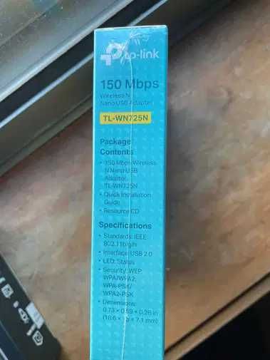 TP-Link TL-WN725N USB WiFi Adapter, 150 Mbps64550168486401122