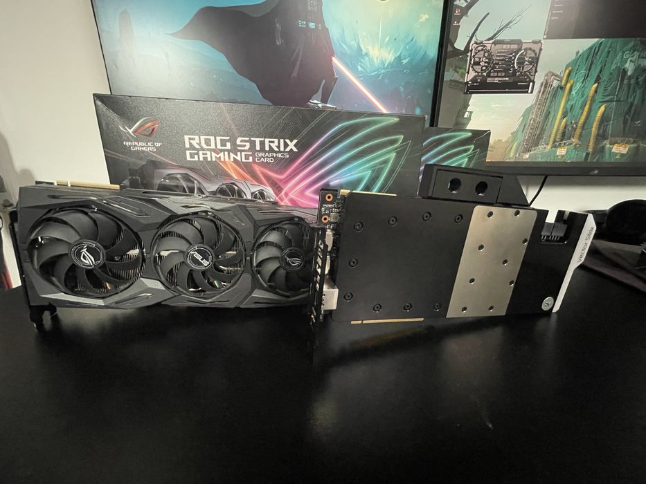 2x rtx 2080ti strix oc + 2x ek quantum vector d-rgb oraz masa dodatków