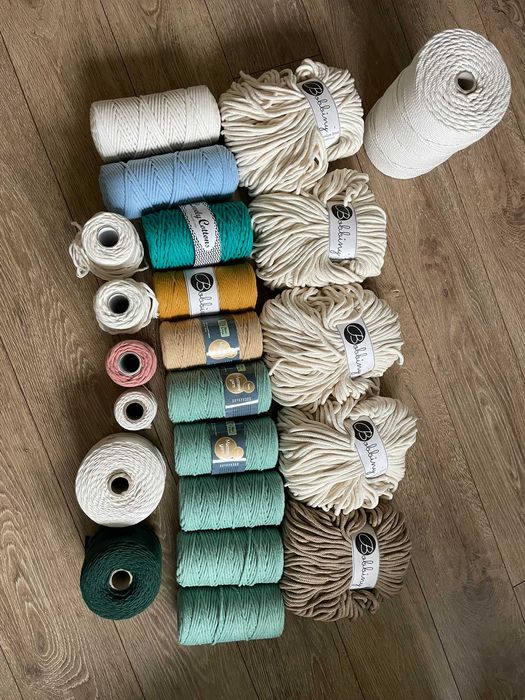 Sznurki do makramy i akcesoria, obręcze do łapaczy, lamp, breloki