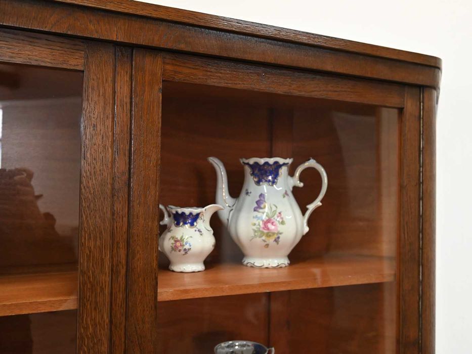 kątnik dębowy art deco witryna s043012
