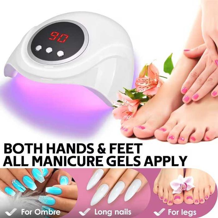 Catalisador de unhas LED profissional com ecrã digital, USB. Novo.