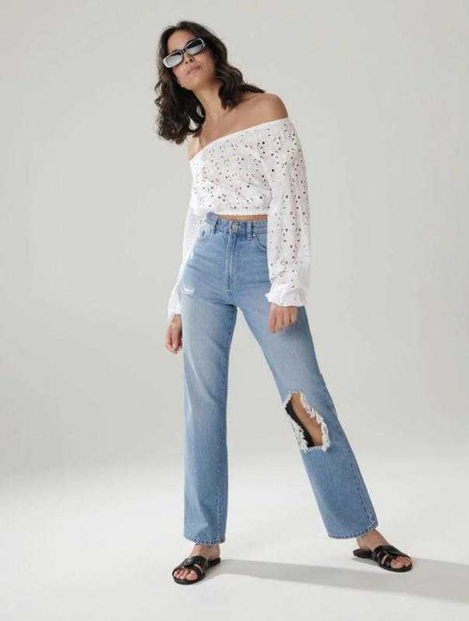 Джинси high waist straight